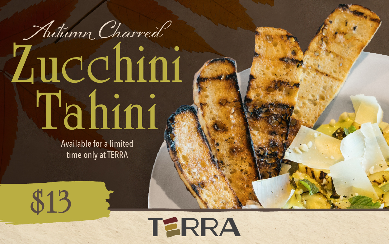 Autumn Charred Zucchini Tahini